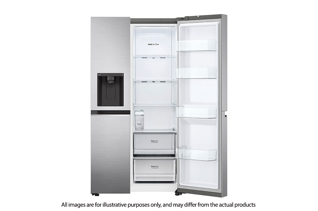 LG 617L side-by-side-fridge with Smart Inverter Compressor in Platinum Silver, GS-L6172PZ, GS-L6172PZ, thumbnail 10