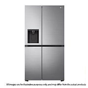LG 617L side-by-side-fridge with Smart Inverter Compressor in Platinum Silver, GS-L6172PZ, GS-L6172PZ, thumbnail 1