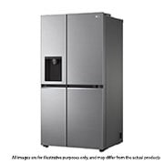 LG 617L side-by-side-fridge with Smart Inverter Compressor in Platinum Silver, GS-L6172PZ, GS-L6172PZ, thumbnail 12