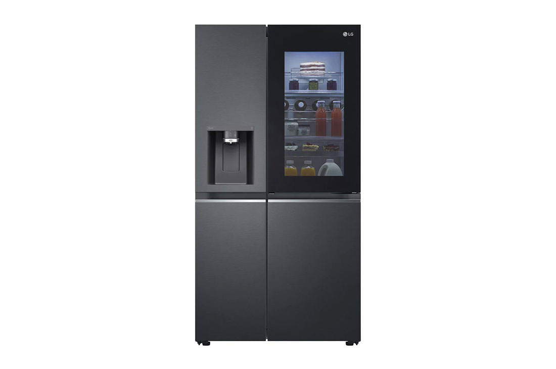 LG 617L side-by-side-fridge with InstaView Door-in-Door™ in New Noble Steel, GS-X6172NS, GS-X6172MC
