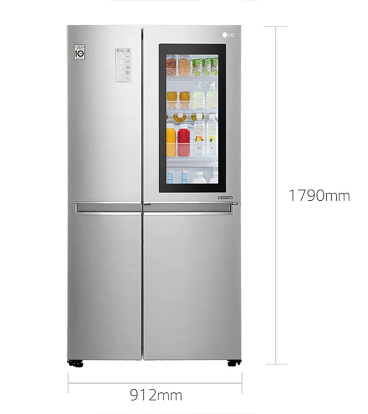 626L Side-by-Side Fridge with LG ThinQ™ in Steel | LG BD 626L Side-by-Side Fridge with LG ThinQ™ in Steel | LG BD