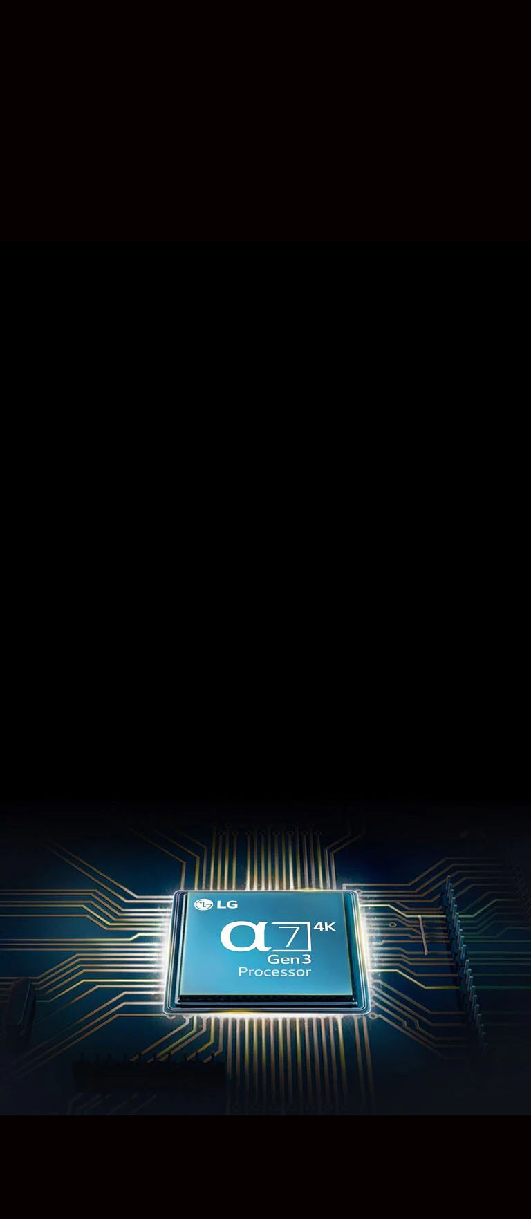 Alpha 7 chip mounted on a TV mainboard