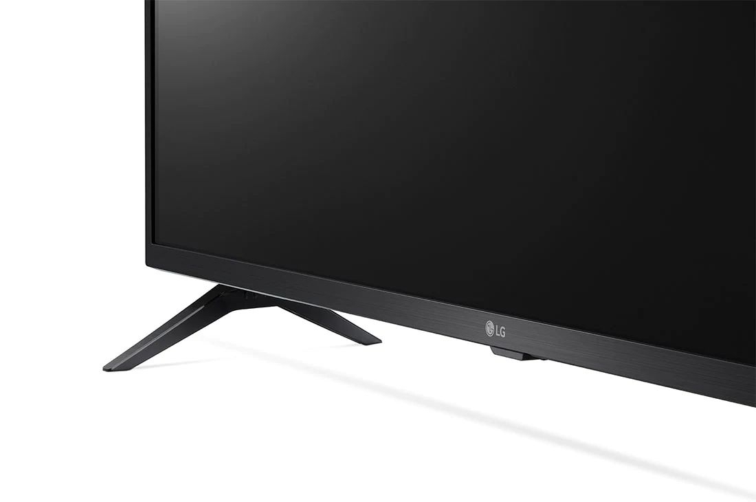 LG UP7550 43'' UHD 4K TV, close-up view of stand, 43UP7550PTC, thumbnail 6