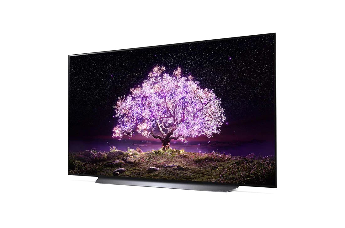 LG C1 65'' OLED 4K TV, -15 degree side view, OLED65C1PTB, thumbnail 2