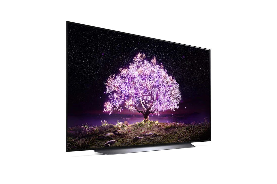 LG C1 65'' OLED 4K TV, 30 degree side view, OLED65C1PTB, thumbnail 5