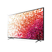 LG NANO75 75'' NanoCell 4K TV, 30 degree side view with infill image, 75NANO75TPA, thumbnail 3