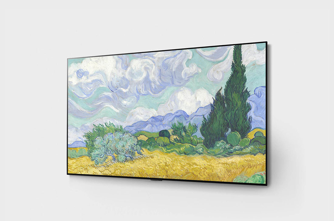 LG Gallery 65” OLED 4K TV, -15 degree side view, OLED65G1PTA, thumbnail 2