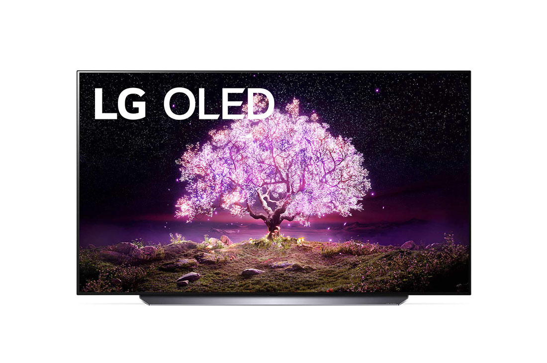 LG C1 77'' OLED 4K TV, Front view, OLED77C1PTB