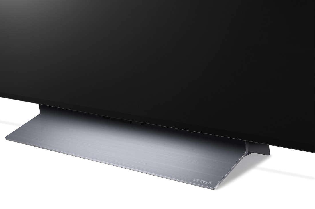 LG OLED evo C2 55 inch 4K Smart TV, Side close up view of the base, OLED55C2PSA, thumbnail 8