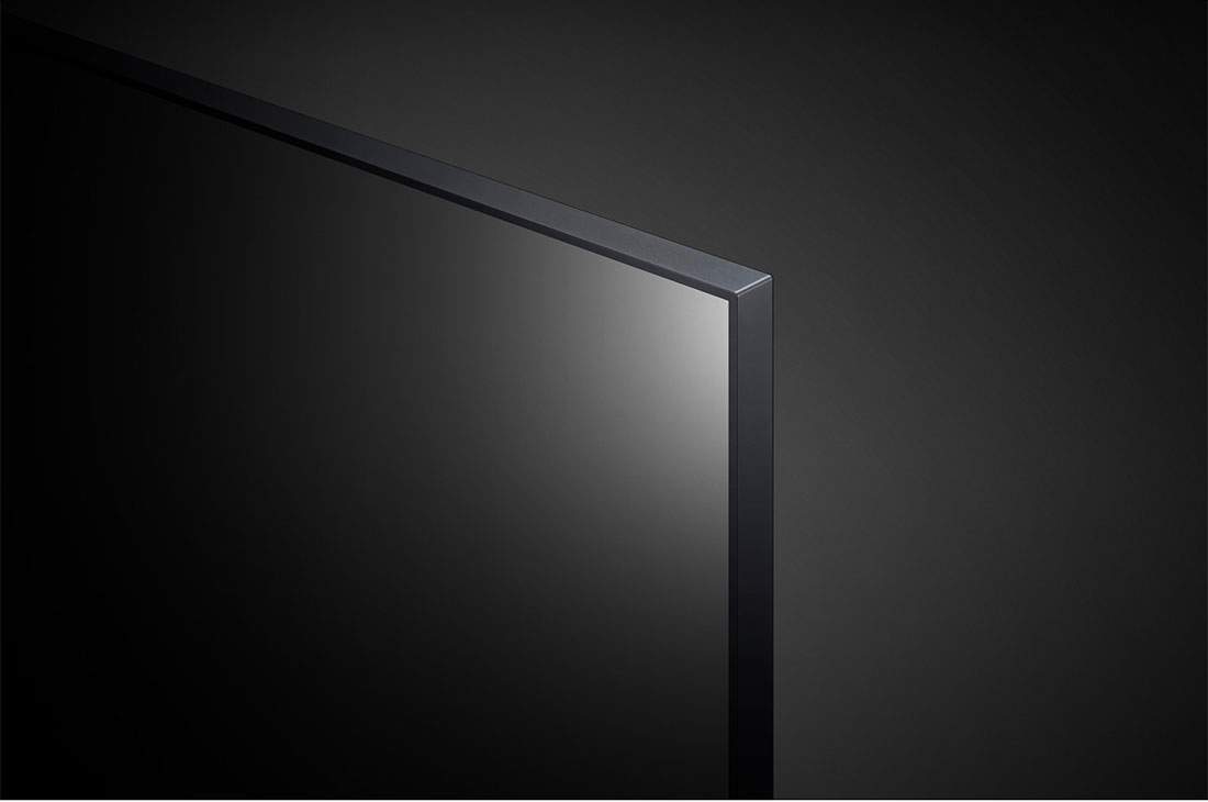 LG UQ80 65 inch 4K Smart UHD TV, close-up view of panel, 65UQ8050PSB, thumbnail 8
