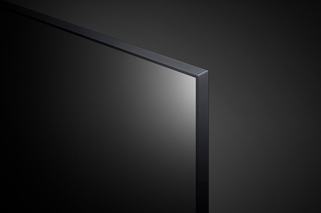 LG UQ80 75'' 4K Smart UHD TV, close-up view of panel, 75UQ8050PSB, thumbnail 8