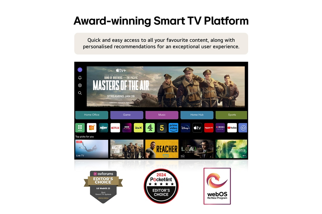 LG 55 inch LG NanoCell AI NANO81 4K Smart TV 2024, LG WebOS-Smart TV Platform, 55NANO81TSA, thumbnail 6