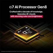 LG 65 Inch LG UHD AI UA84 4k Smart TV 2025, The alpha 7 AI Processor Gen8 lights up yellow and colorful bolts of light shoot out from it. The title talks about how the processor delivers 4K quality, stunning color and brightness., 65UA8450PSA, thumbnail 5