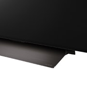 LG OLED evo AI C4 77 inch TV 4K Smart TV 2024 | Wall mounted | TV stand | TV wall design | Ultra HD 4K resolution | AI ThinQ, Close-up image of LG OLED evo TV, OLED C4 from the base, OLED77C4PSA, thumbnail 13
