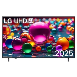 Front view of 50 Inch LG UHD AI UA84 4k Smart TV 2025 65UA8450PSA