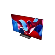 LG OLED evo AI C4 55 inch TV 4K Smart TV 2024 | Wall mounted | TV stand | TV wall design | Ultra HD 4K resolution | AI ThinQ, Side view of LG OLED evo TV, OLED C4, OLED55C4PSA, thumbnail 8