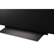 LG OLED evo AI C4 55 inch TV 4K Smart TV 2024 | Wall mounted | TV stand | TV wall design | Ultra HD 4K resolution | AI ThinQ, Slightly-angled right-facing side view of LG OLED evo TV, OLED C4, OLED55C4PSA, thumbnail 10
