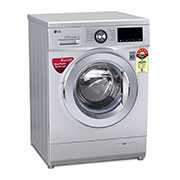 LG 8.0Kg, 6 Motion Direct Drive, Touch Panel, Fuzzy Logic, Baby Care, Sports wear, Child Lock, Front Load Washing Machine, LG F1208NMTS Left View, F1208NMTS, thumbnail 2