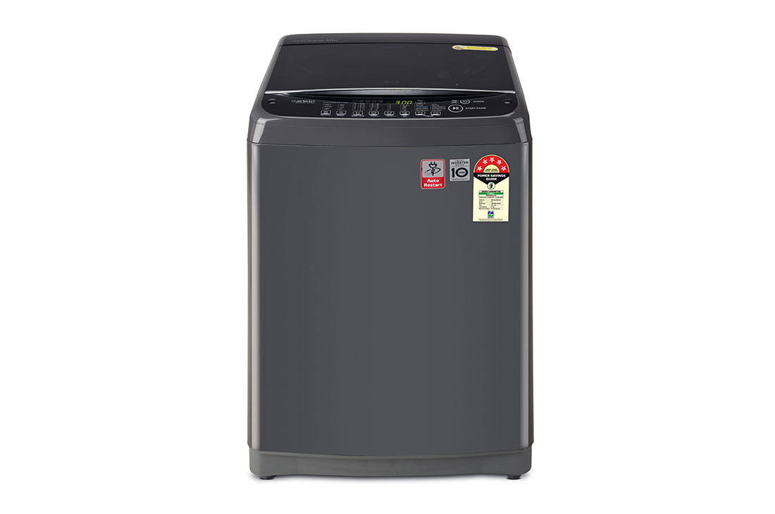 LG 8.0kg, Middle Black, Jet Spray+, Punch+3, TurboDrum, LG T2108VSAB 8 kg Front View, T2108VSAB