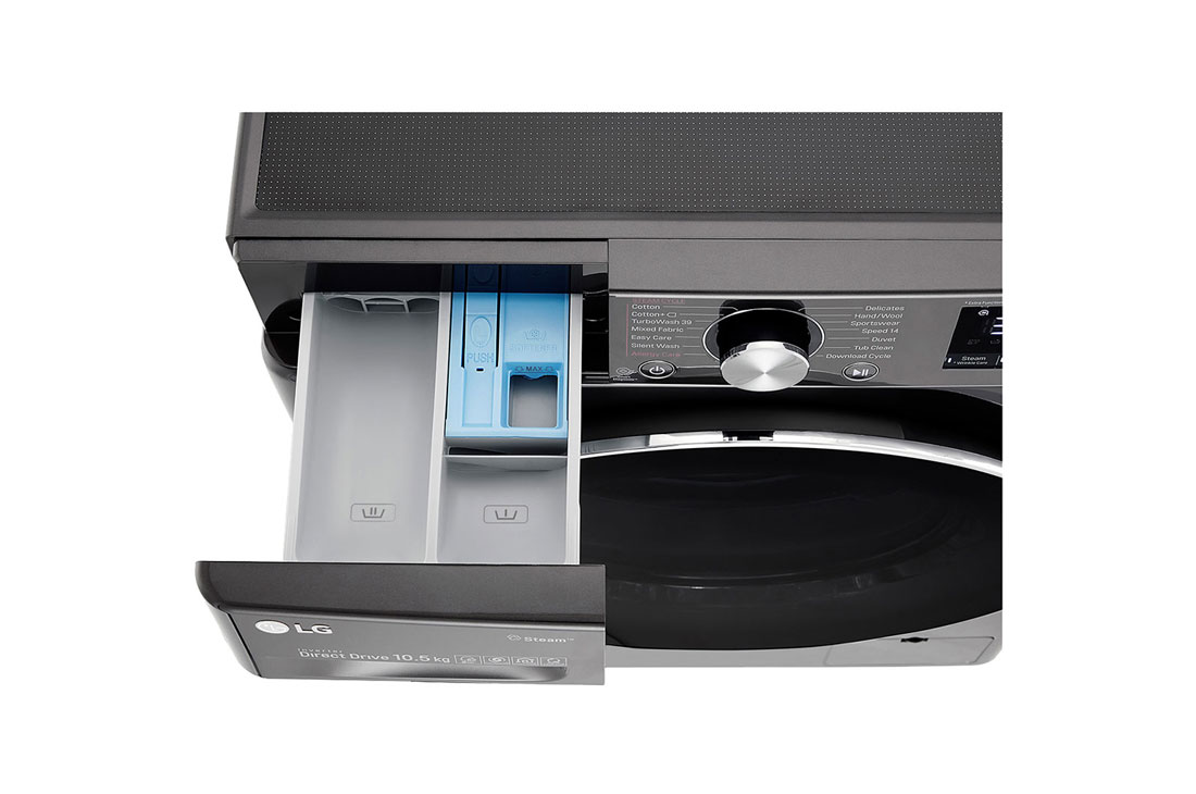 10.5KG TurboWash 360 Front Load Washer in Black LG BD
