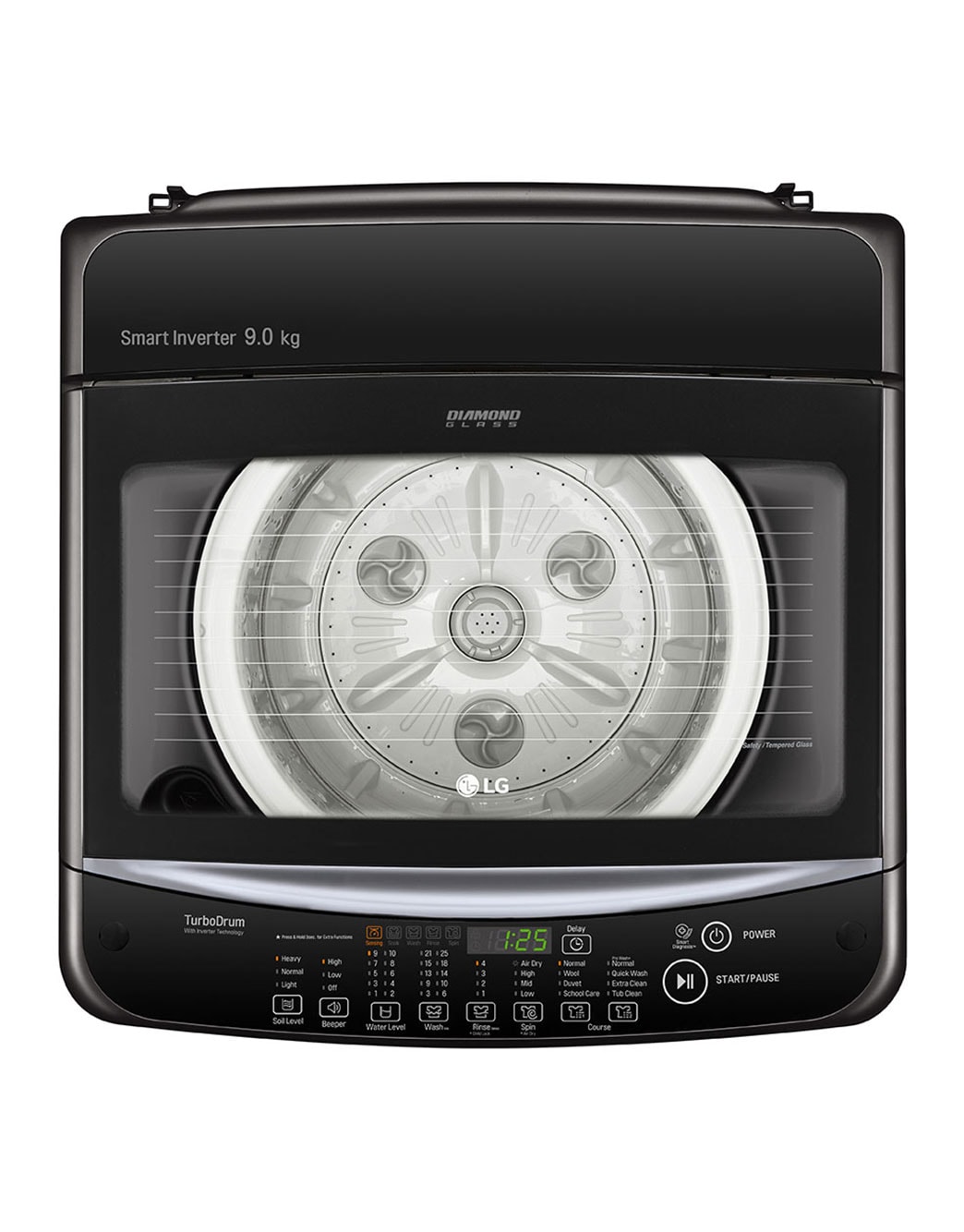 11KG Smart Inverter Top Load Washing Machine, Black LG BD