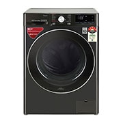 LG 8.0 kg Fully Automatic Front Load Washing Machine Black  (FV1408S4B), Front View, FV1408S4B, thumbnail 1