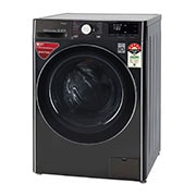 LG 8.0 kg Fully Automatic Front Load Washing Machine Black  (FV1408S4B), Right View, FV1408S4B, thumbnail 6