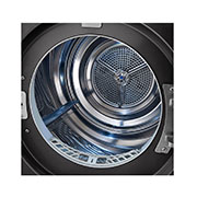 LG Dual Inverter Heat Pump Dryer, 9KG, Black, Close up drum view of LG Dual Inverter Heat Pump Dryer, TD-H90VBD, thumbnail 3, TD-H90VBD, thumbnail 3