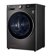 LG Dual Inverter Heat Pump Dryer, 9KG, Black, Left perspective view, TD-H90VBD, thumbnail 7