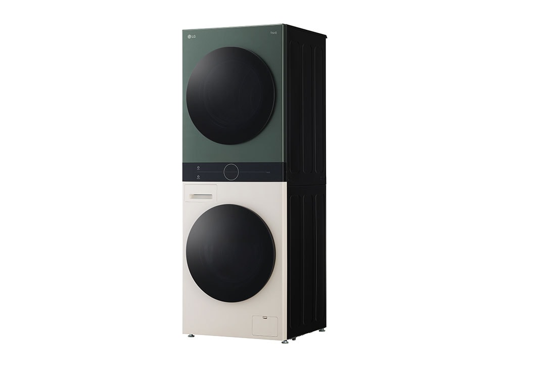 LG 14/10kg AI DD™ Front Load WashTower™, Right Side (with two doors open for dryer and washer), WT1410NHEG, thumbnail 10