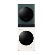 LG 14/10kg AI DD™ Front Load WashTower™, Front view (with some buttons on the center panel light off), WT1410NHEG, thumbnail 1