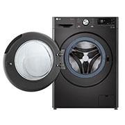 LG 10/6kg, AI Direct Drive Front Load Washing Machine, front view with foor open, FV1410H3BA, thumbnail 2