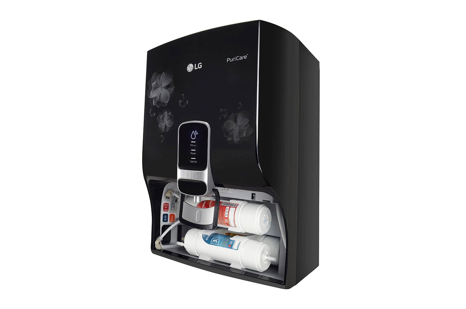 8L Dual Protection Stainless Steel Tank Black Floral LG BD