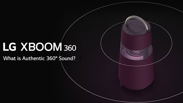 An image showing how sound waves in the XBOOM 360 spread.