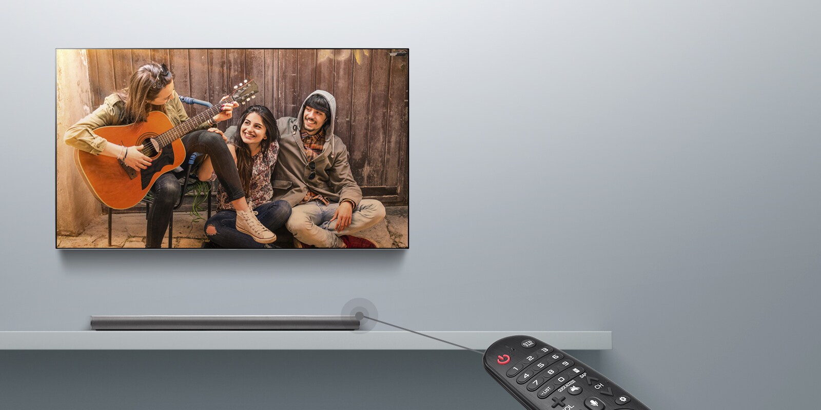 Contrôle avec la télécommande TV<br>1