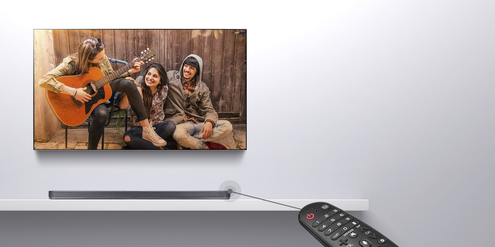 Contrôle avec la télécommande TV<br>1