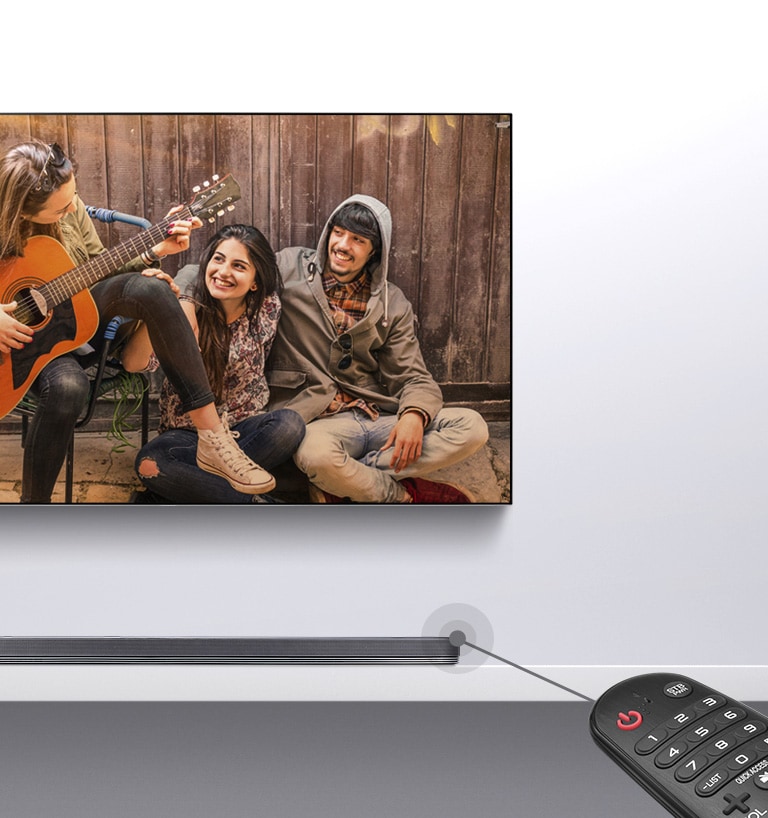 Contrôle avec la télécommande TV<br>2