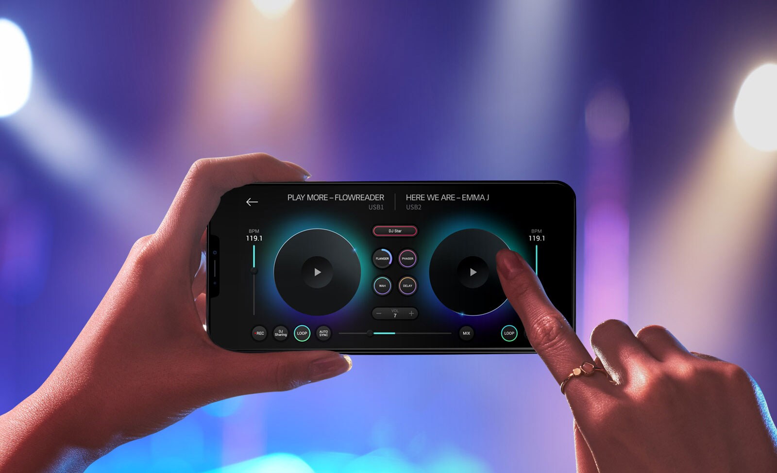 Contrôlez à distance avec l'application DJ1