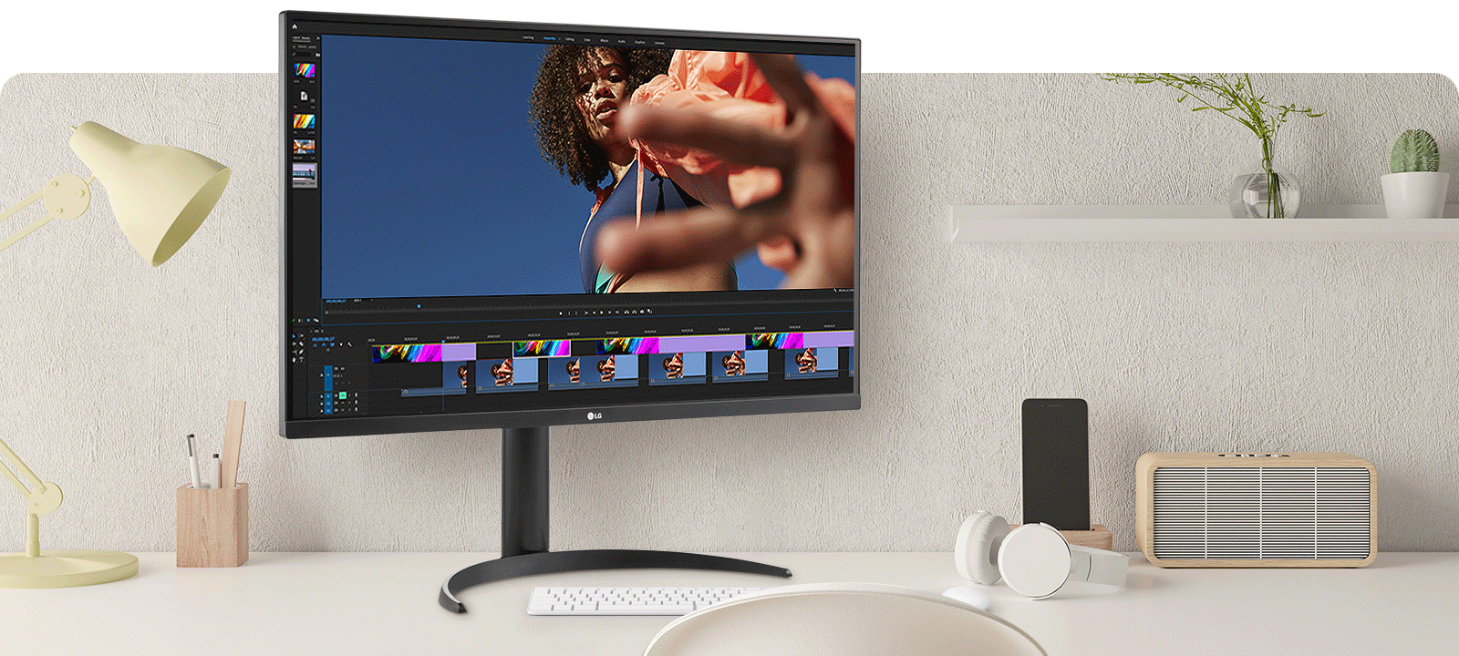 Profitez d’images claires et de toute la vivacité des couleurs avec le moniteur UHD 4K HDR de LG.