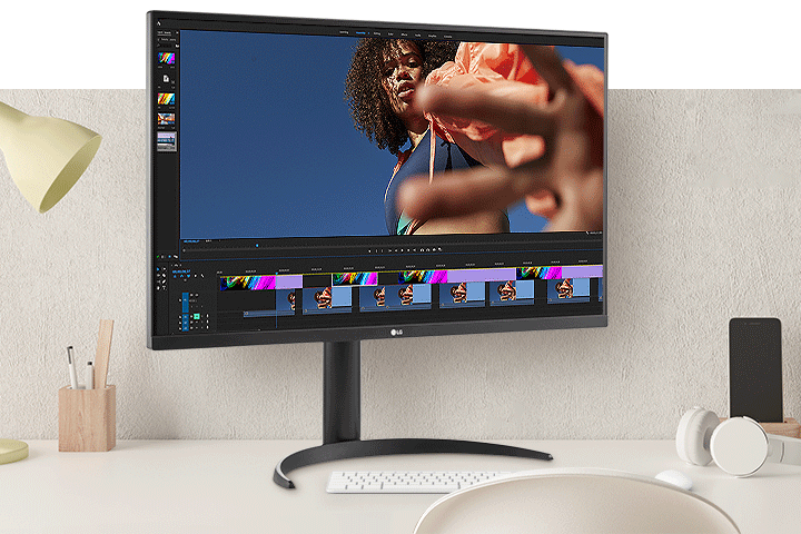Profitez d’images claires et de toute la vivacité des couleurs avec le moniteur UHD 4K HDR de LG.