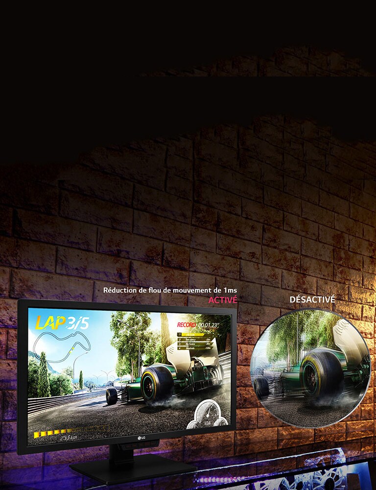 Moniteur Gaming avec 1ms Motion Blur Reduction
