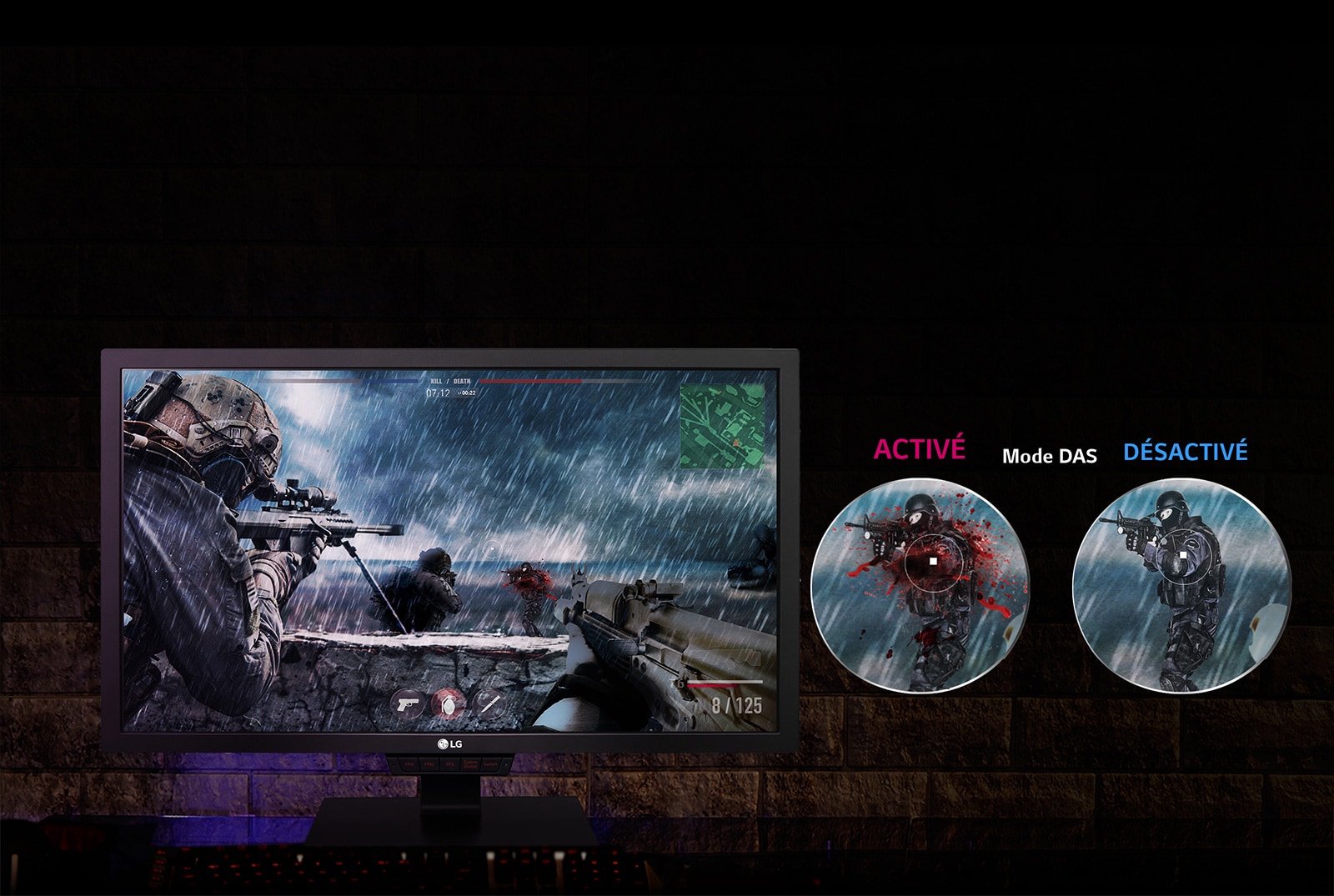 Plusieurs fonctionnalités Gaming: Mode DAS