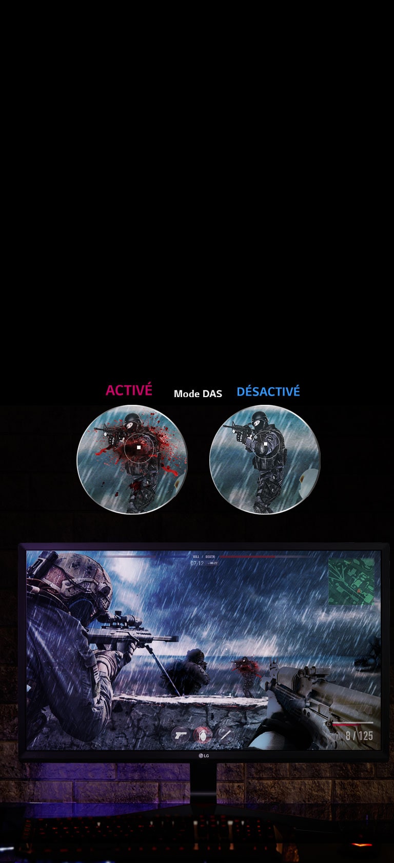 Plusieurs fonctions gaming pour gagner: Mode DAS