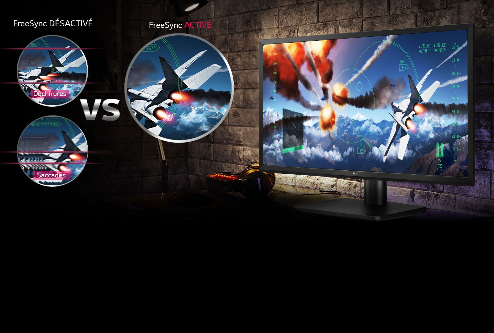 Des scènes de jeu dynamiques et nettes avec FreeSync