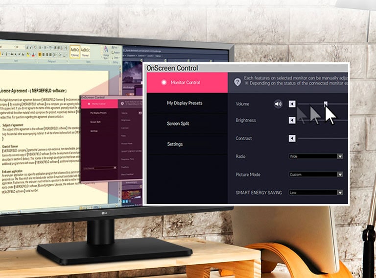 Fonction Onscreen Control pratique et simple d'utilisation