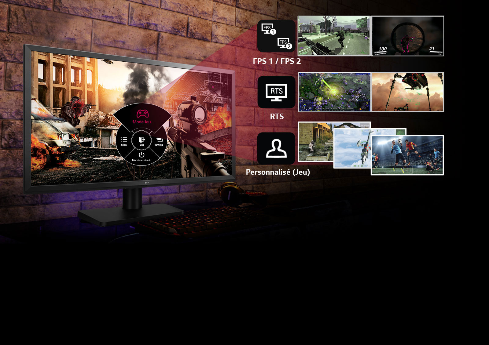 Des réglages optimisés pour vos jeux préférés