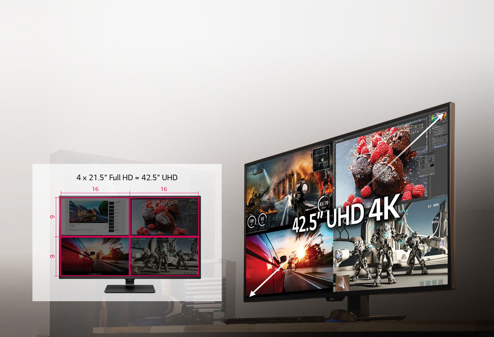 Moniteur IPS UHD 4K de 42,5 pouces1