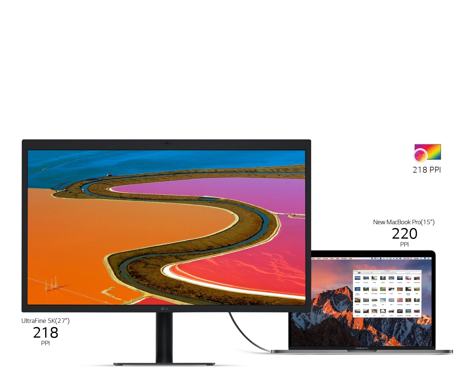 Écran Ultra-Clear 5K de 218 PPI1