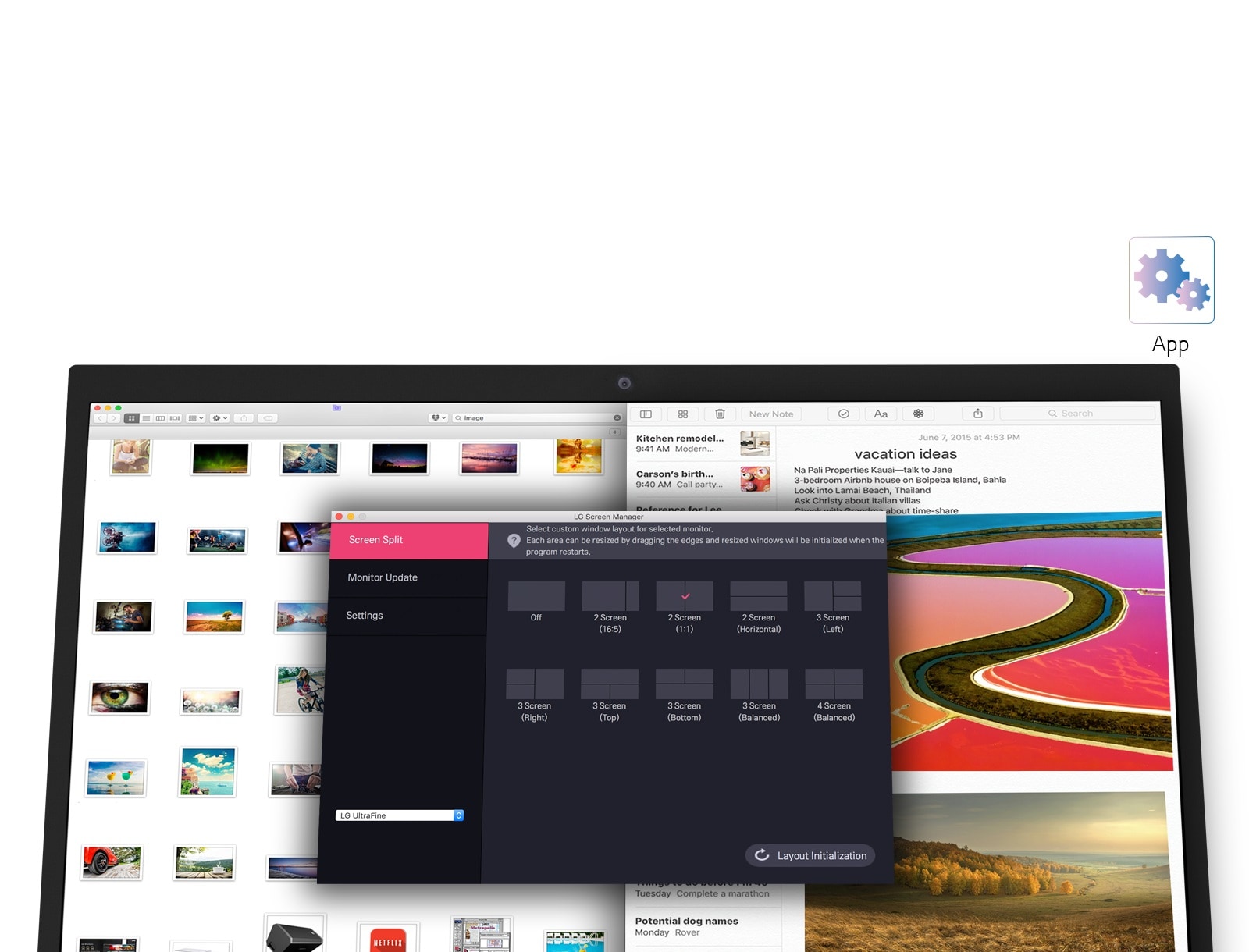 Gestionnaire d'écran multifonctions1