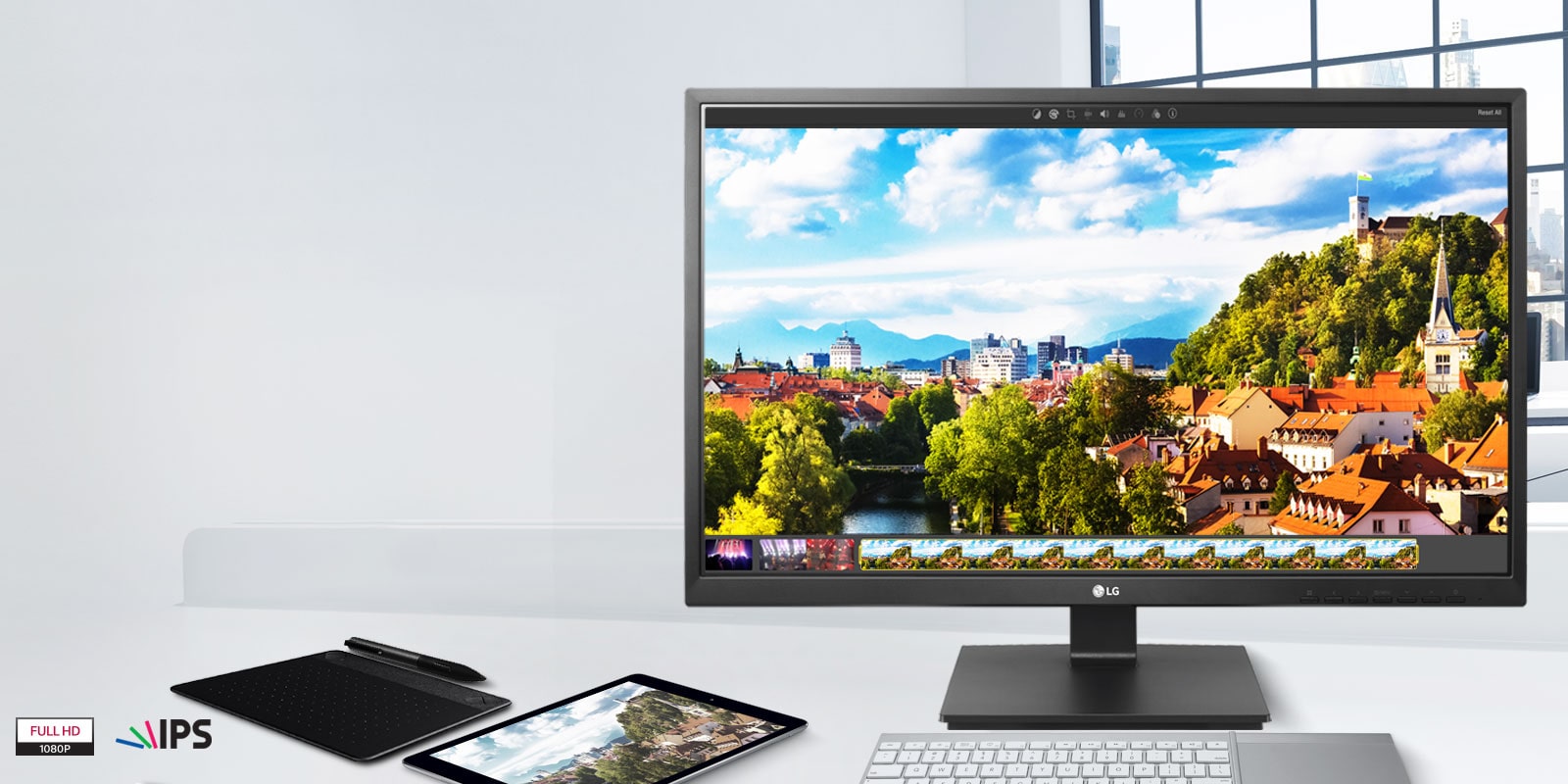 Affichage en Full HD avec la dalle IPS<br>1